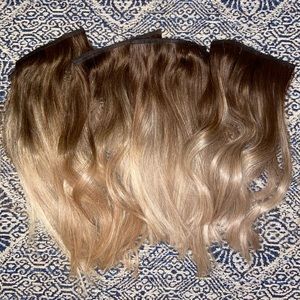 Halo Couture machine tied hair extensions